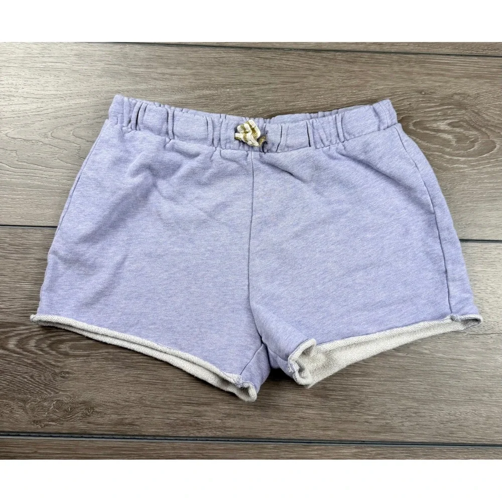 Crewcuts Girls Shorts French Terry Cotton Elastic Waist Purple XL
